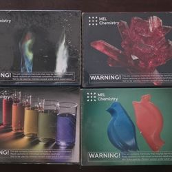 MEL Science Chemistry Experiment Kits Lot Flame Crystals Colorful Materials Set