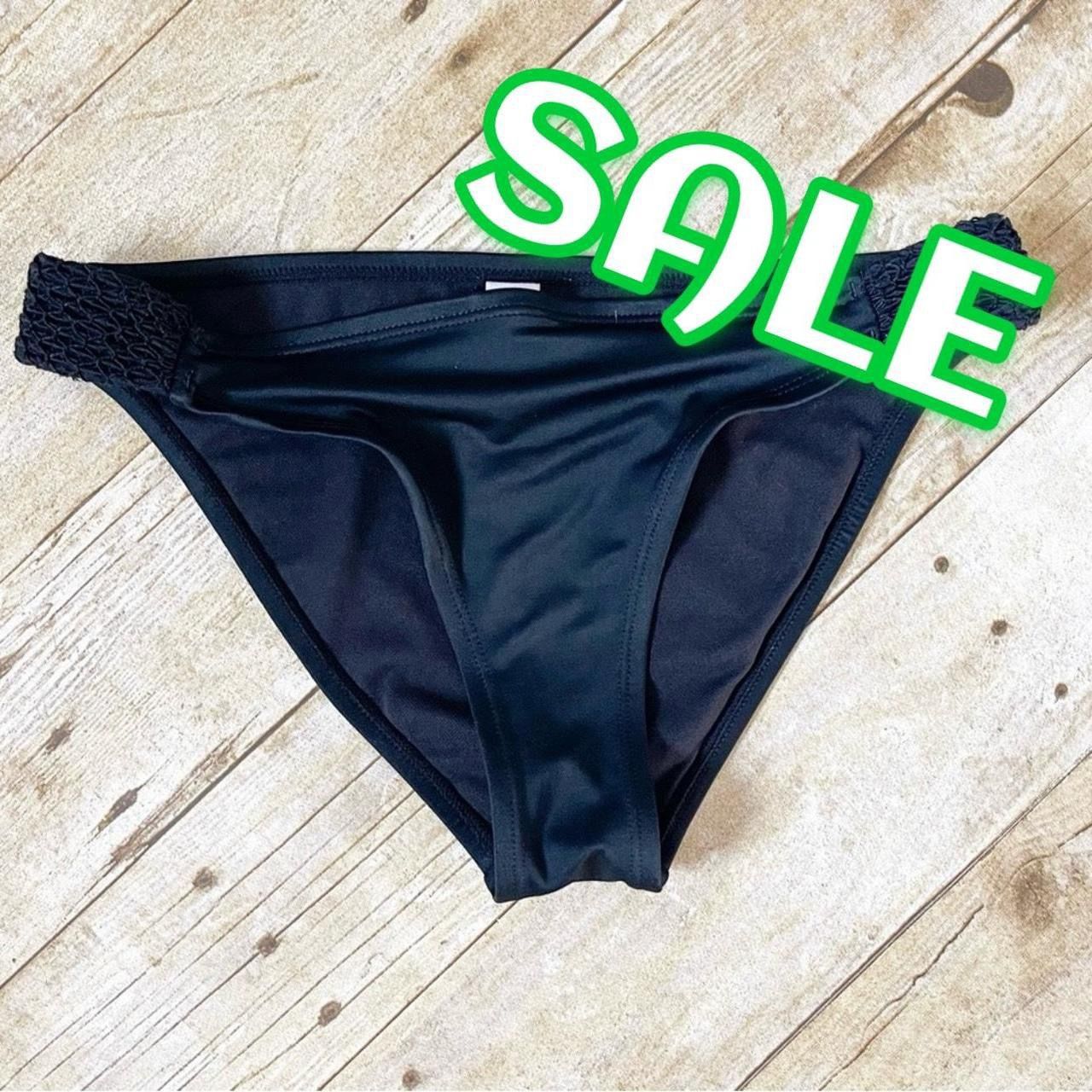 Women’s Joe Boxer Black Bikini Bottom Size Small Side Ruched Elastic Side Bands