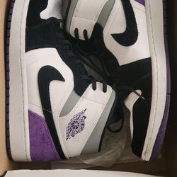 Jordan 1s Purple And  Black Suede  Size 12 Mens