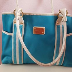 Michael Kors Turquoise large nylon tote