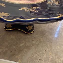 ✨ Antique European Cobalt Blue & 24K Gold Porcelain Set – Rare Collector Trio – $1,200