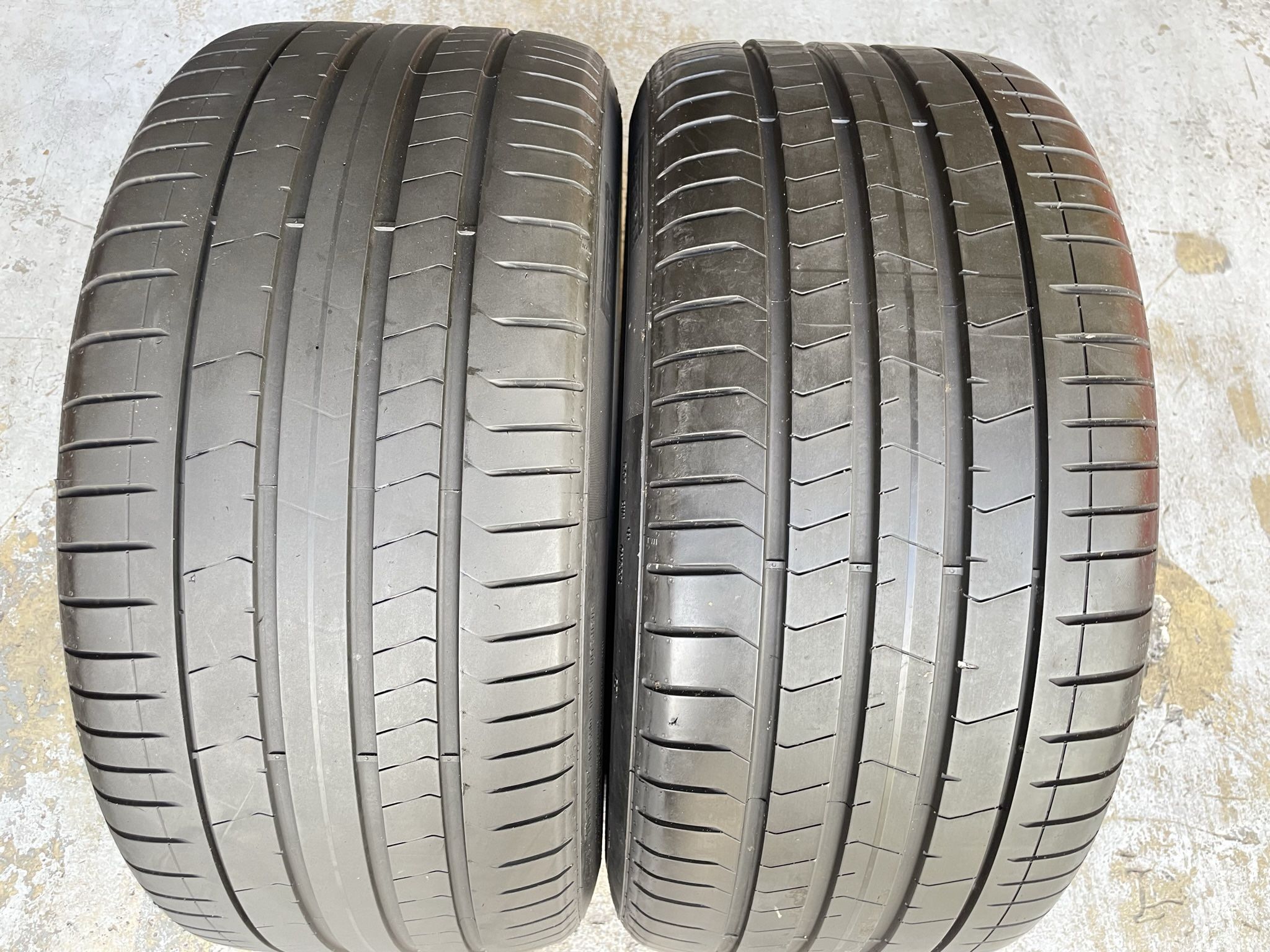 Two Tires 275/35/21 Pirelli P Zero PZ4 PNCS Like New With 75-90% Left Tesla Model Y