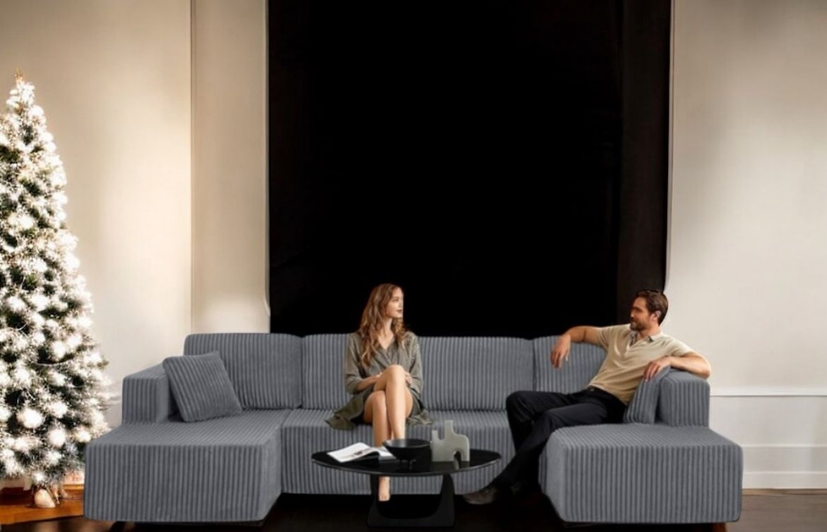 New! Luxurious Soft Touch ~ Super Comfy Sofa Sectional ~ QUEEN SLEEPER!