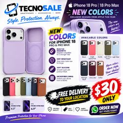 Free delivery.  Coming soon, save yours. iPhone 18 Pro/Pro Max/ Fold Case