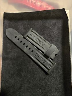 PANERAI 24 mm Black Rubber Strap