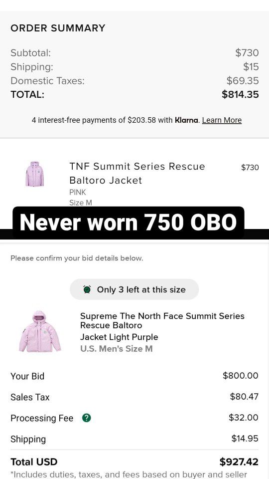 Supreme®/The North Face® Puffer Jacket