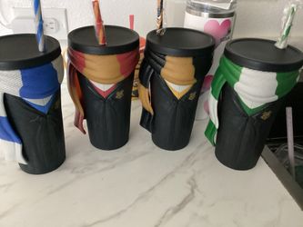 Cinemark Harry Potter House Cups and Sorting Hat Popcorn Bucket Set