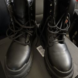 Women LiLiana Black Combat Boots