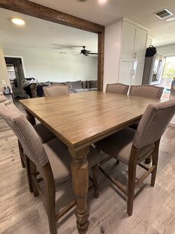 Beautiful Counter Height Dining Table Set with 6 Chairs