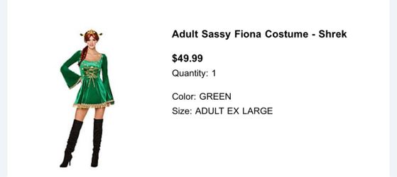 Adult Fiona Shrek Costume XL