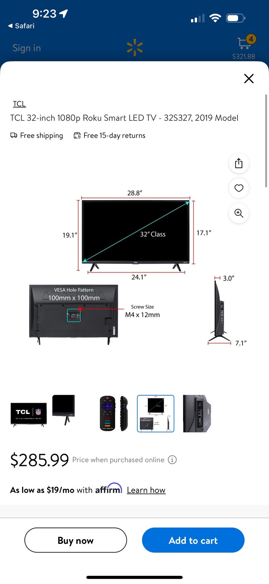 Tlc Roku  Tv black & 40 inch 