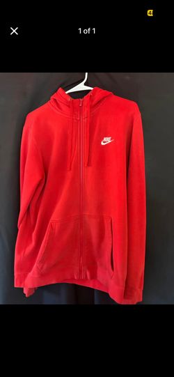 Red nike hoodie size L