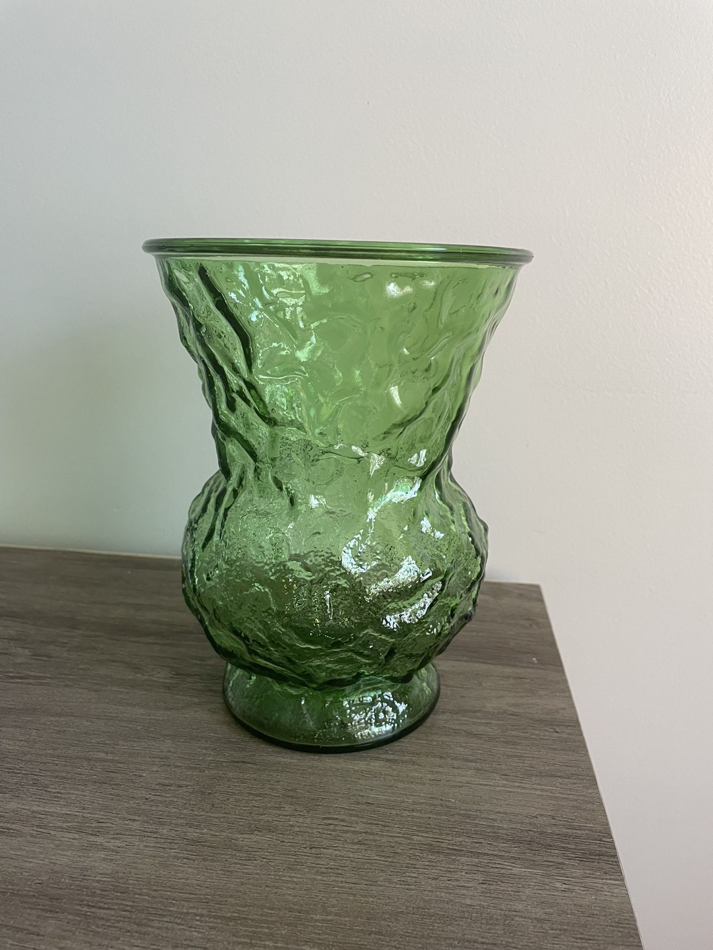 Vintage 1970's Mid-Century E.O. Brody Co Emerald Green Glass Vase Made in USA