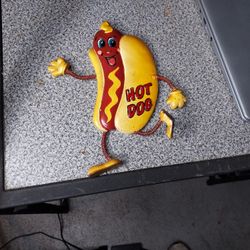 1949 Ceramic Hot Dog with Cooper Coiled Springs Arms And Legs  Only 20$