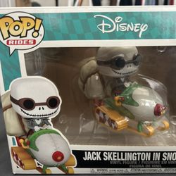 The Nightmare Before Christmas Jack Skellington in Snowmobile