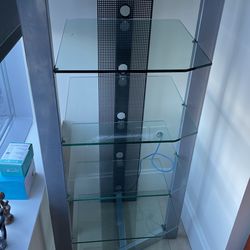 AV (Audio Visual) Cabinet - Steel And Glass modern