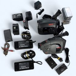 RCA Small Wonder CC176 & CC632 VHS-C Playback Camcorder + Accessories UNTESTED