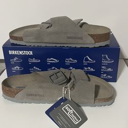 Birkenstock Arizona Soft Footbed Leather Suede Sandals