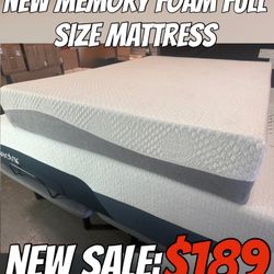 NEW MEMORY FOAM FULL SIZE MATTRESS 