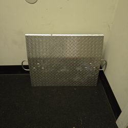 A-3024 Hand Truck Dock Plate, Aluminum, 500-lb. Capacity, 24" Length, 30" Usable Width, 1/4" Thick