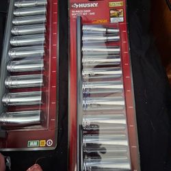 2 Sets Of Deep Sockets 3/8 Metric