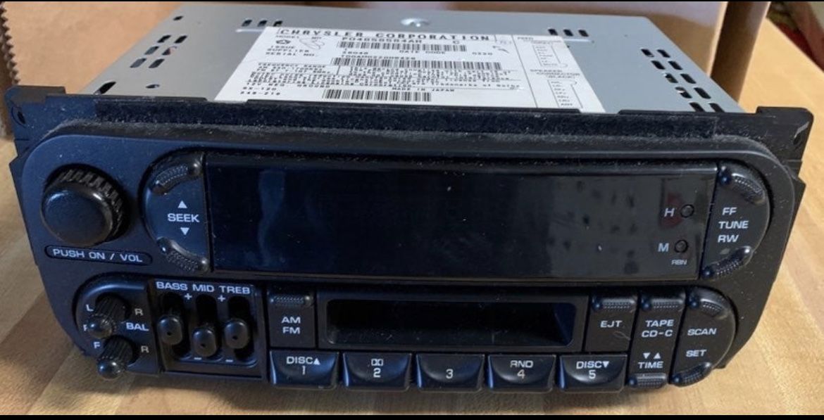 Dodge Chrysler Jeep Radio Stereo Dash Head Unit AM FM CASETTE P0(contact info removed)AH.