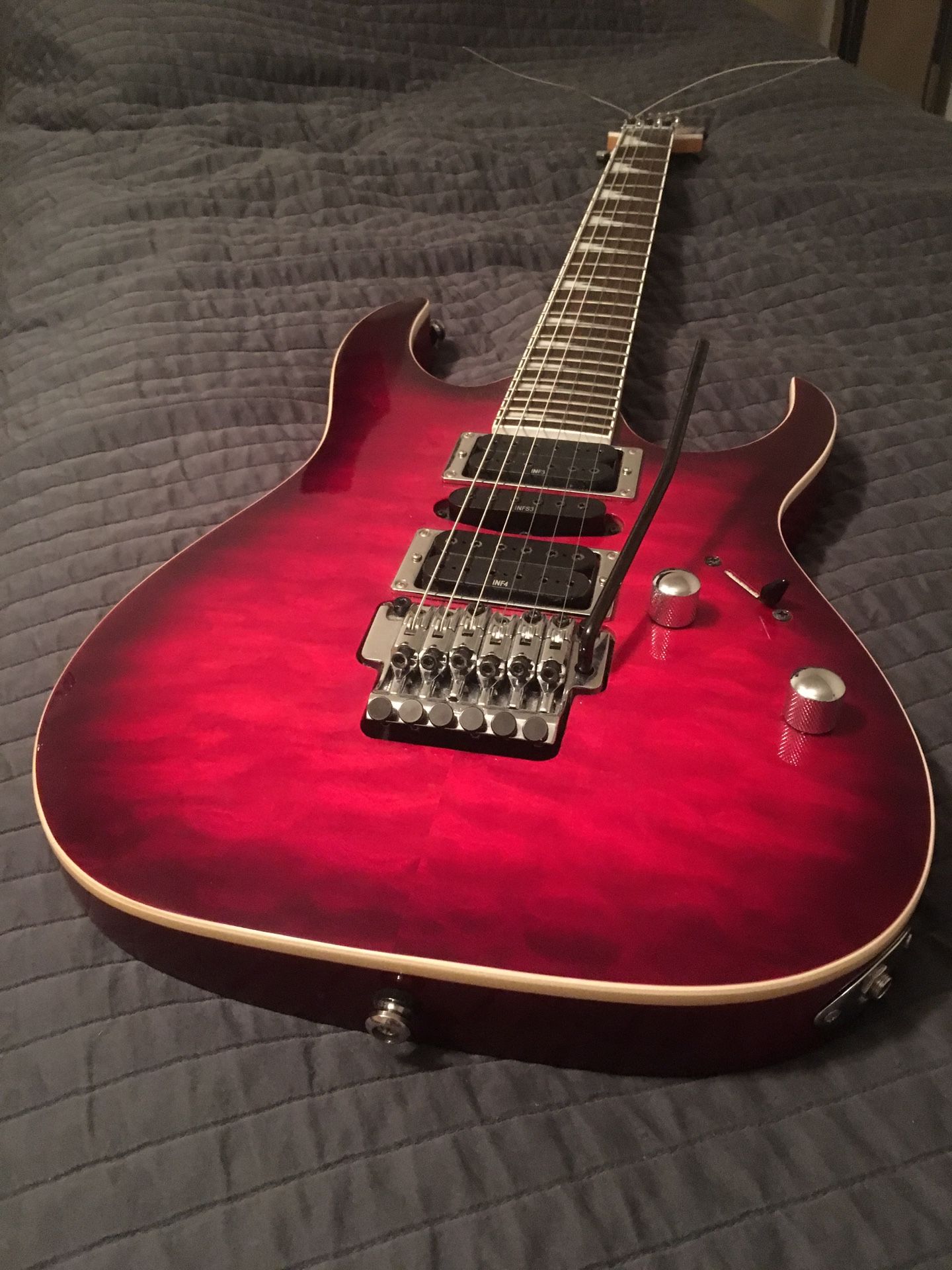 Quilted Maple Red Ibanez RG4EXQM1 Electric Guitar