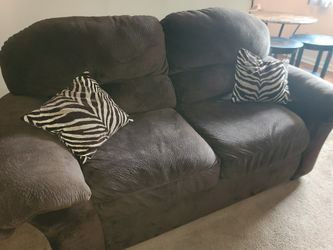 Used Fluffy Chocolate Love Seat