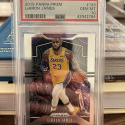 2019-20 Panini Prizm Silver LeBron James #129 PSA 10