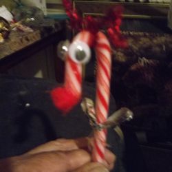 Rudolph Decorated Candy Canes