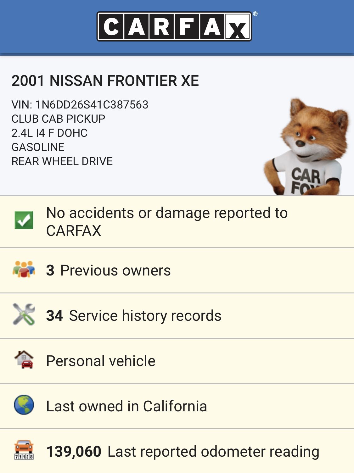 2001 Nissan Frontier