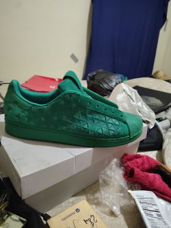 Green Shell toe Adidas  mens 12