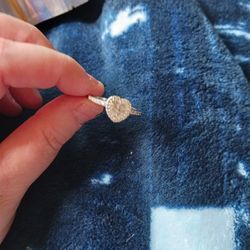 Halo Heart Ring Size 9