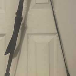 J. Crew Off White Canvas Bag w/Navy Blue Trim & Straps: