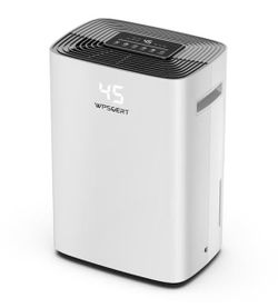  5500 Sq. Ft Dehumidifier for Basement, Wpsoert 80 Pints Dehumidifiers for Home Large Room, Intelligent Humidity Control, 6 L Water Tank with Drain Ho