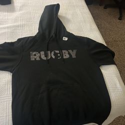 Black “Rugby” Hoodie