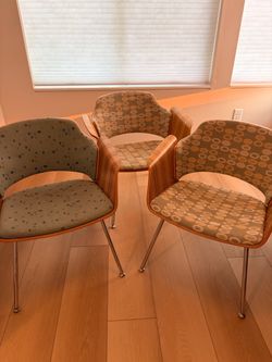 Mid-Century Modern Accent Chairs Set of 3
