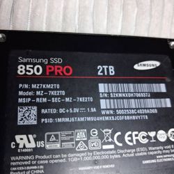 Samsung 850 PRO 2TB 6Gbps MLC SATA 2.5" Internal Solid State Drive - $190.. Firm On Price 