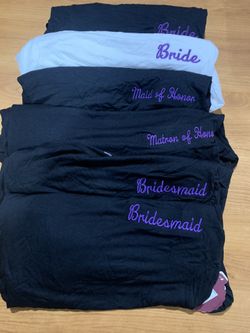 Embroidered Wedding shirts!
