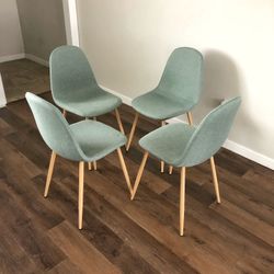 Modern Sage Green Dining Chair Set Of 4