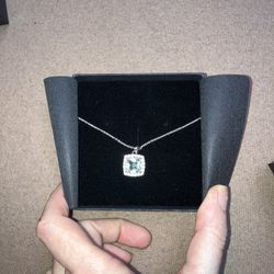 .925 Sterling Silver Aquamarine Necklace