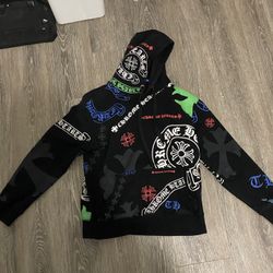 Chrome Hearts Stencil Hoodie 'Black/Multicolor'