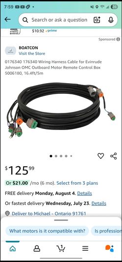 Boat Motor Wiring Harness