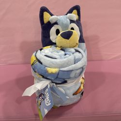 Bluey Hugger Set Plushie And Throw Blanket 48x58in