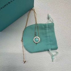 Tiffany Diamond And Turquoise Circle Pendant Necklaces
