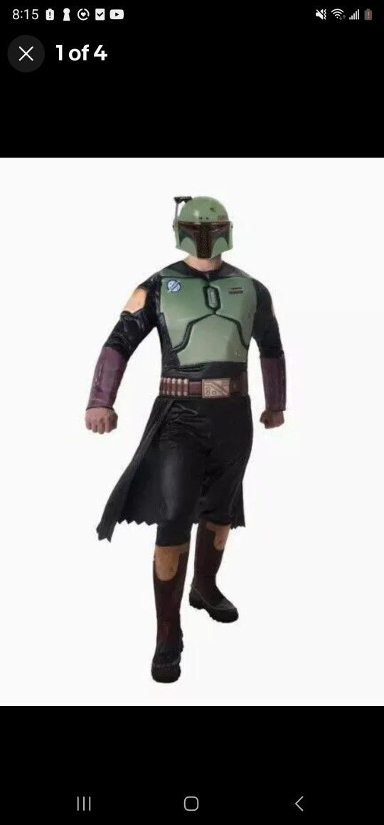 Star Wars Adult Book of Boba Fett Dress Up Play Costume Size SD 32-34 Halloween