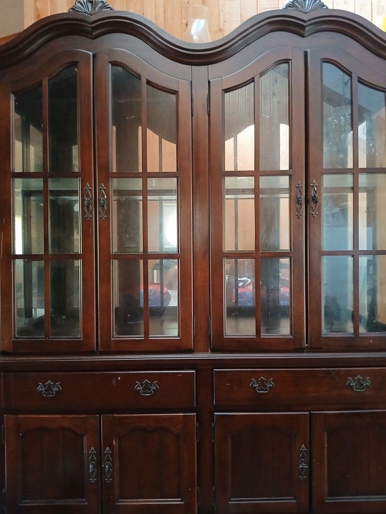 Cherry Wood China Cabinet