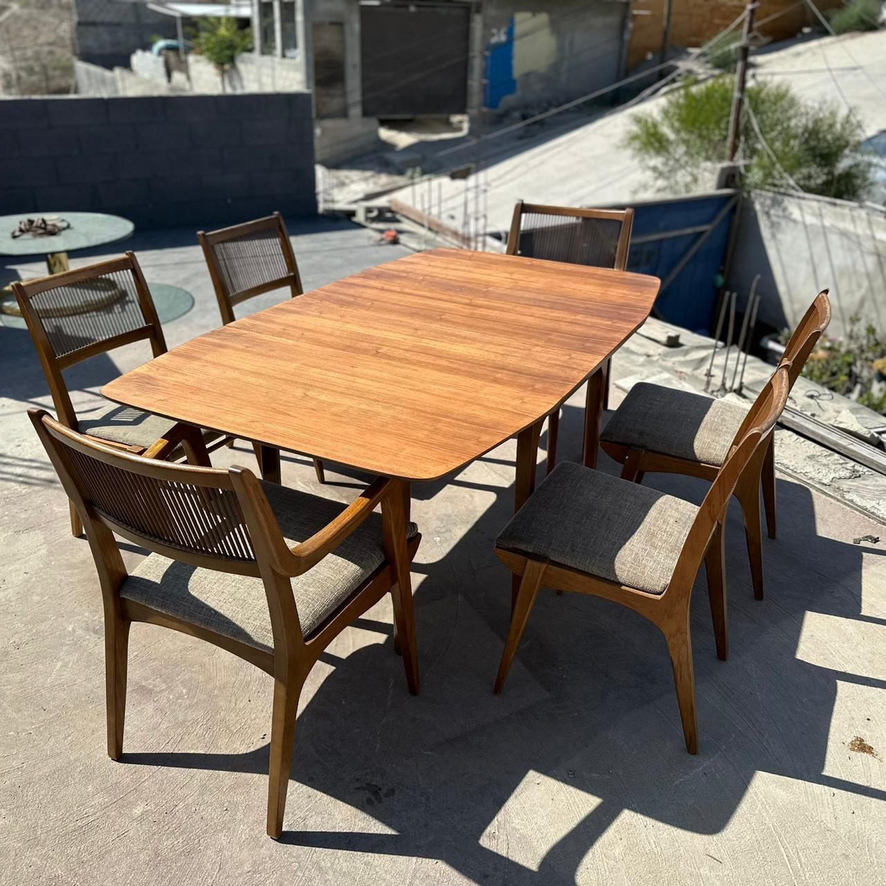 Rare Drexel Profile Mid Century Modern Dining Table And 6 Chairs Vintage Retro