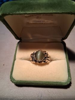 14K. Gold Nugget/Chrysoberyl Men's Ring