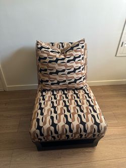Mid-Century  Modern Geometric Armless Swivel Accent Chair